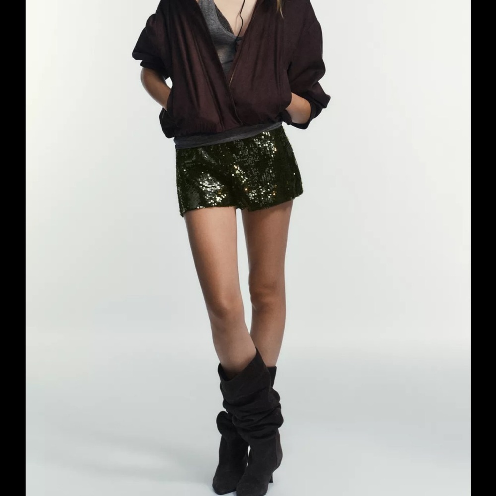 Zara Brown Bomber Jacket - Picture 7 of 7